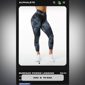 BNIB Alphalete surface power legging